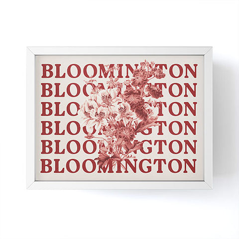 Society6 Design Studio bloomington in bloom red Framed Mini Art Print