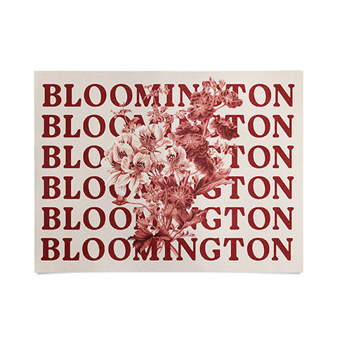 Society6 Design Studio bloomington in bloom red Poster