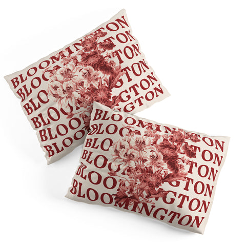 Society6 Design Studio bloomington in bloom red Pillow Shams