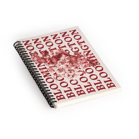 Society6 Design Studio bloomington in bloom red Spiral Notebook