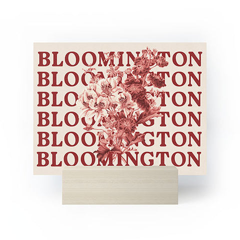Society6 Design Studio bloomington in bloom red Mini Art Print