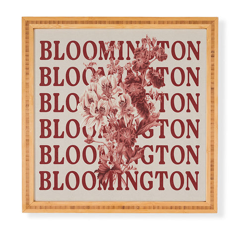 Society6 Design Studio bloomington in bloom red Framed Wall Art