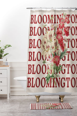 Society6 Design Studio bloomington in bloom Shower Curtain And Mat