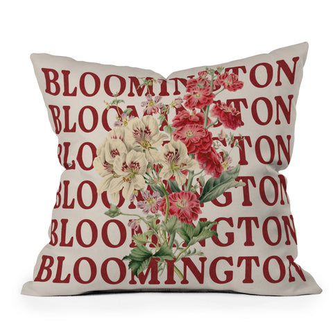 Society6 Design Studio bloomington in bloom Outdoor Throw Pillow