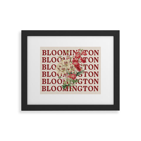 Society6 Design Studio bloomington in bloom Framed Art Print