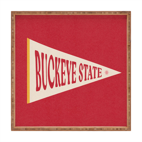 Society6 Design Studio Buckeye State Square Tray