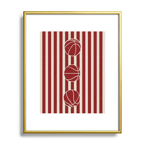 Society6 Design Studio candy stripe crew Metal Framed Art Print
