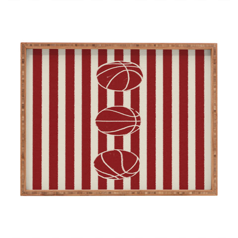 Society6 Design Studio candy stripe crew Rectangular Tray