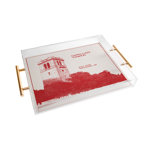 Society6 Design Studio Carillon Bell Tower Acrylic Tray