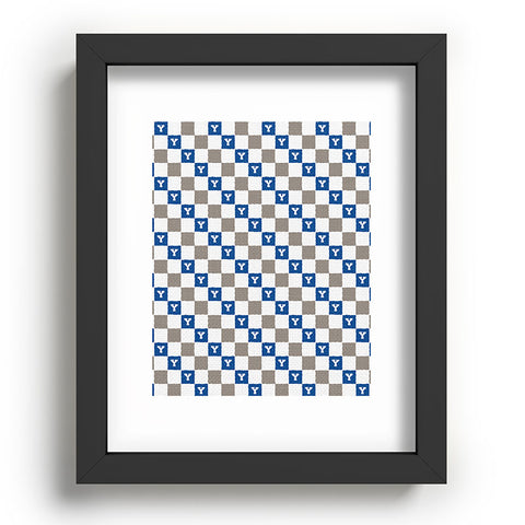 Society6 Design Studio Checkered Y Pattern Recessed Framing Rectangle