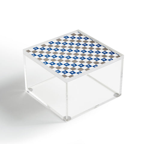 Society6 Design Studio Checkered Y Pattern Acrylic Box