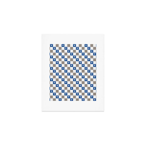 Society6 Design Studio Checkered Y Pattern Art Print