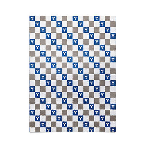 Society6 Design Studio Checkered Y Pattern Poster