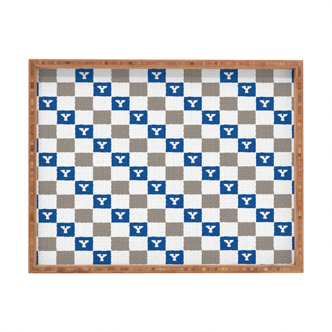 Society6 Design Studio Checkered Y Pattern Rectangular Tray