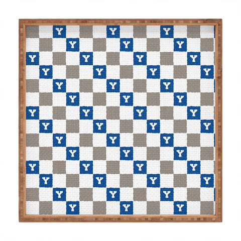 Society6 Design Studio Checkered Y Pattern Square Tray