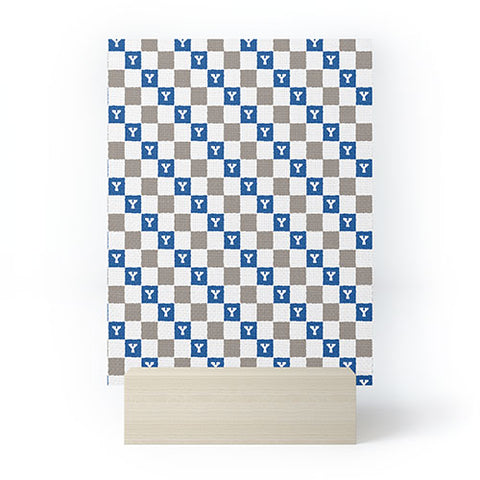 Society6 Design Studio Checkered Y Pattern Mini Art Print