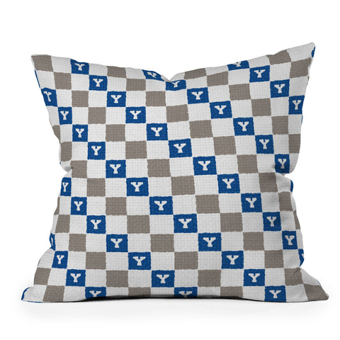 Society6 Design Studio Checkered Y Pattern Throw Pillow