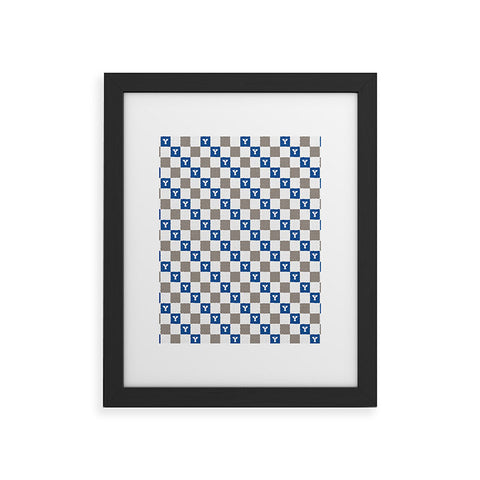 Society6 Design Studio Checkered Y Pattern Framed Art Print