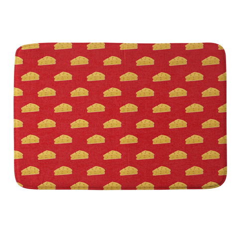 Society6 Design Studio Cheeeeese Memory Foam Bath Mat