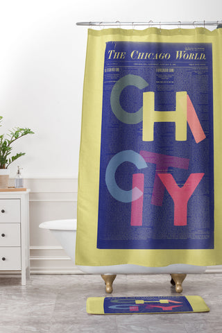 Society6 Design Studio Chi City Shower Curtain And Mat