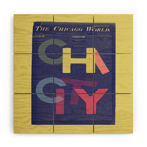 Society6 Design Studio Chi City Wood Wall Mural