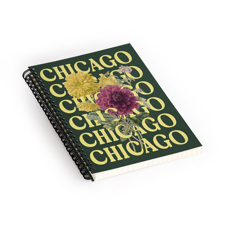 Society6 Design Studio Chicago Chrysanthemum Spiral Notebook
