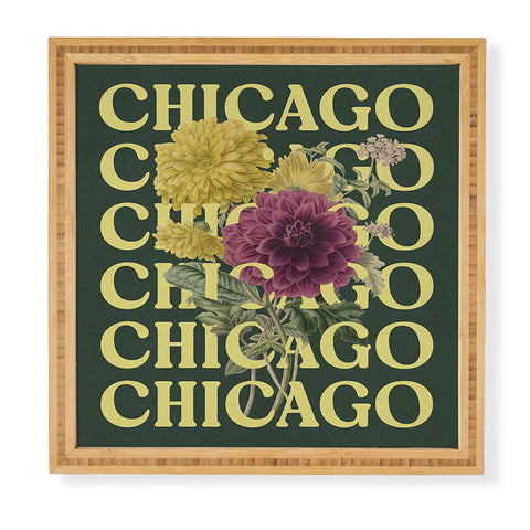 Society6 Design Studio Chicago Chrysanthemum Framed Wall Art