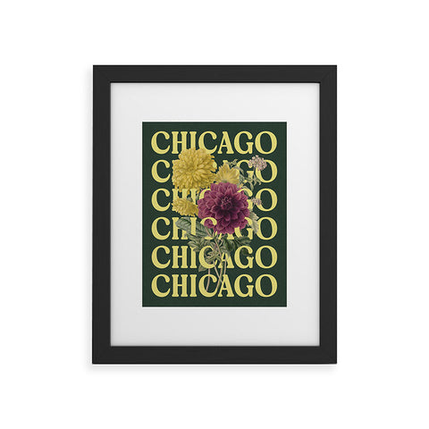 Society6 Design Studio Chicago Chrysanthemum Framed Art Print