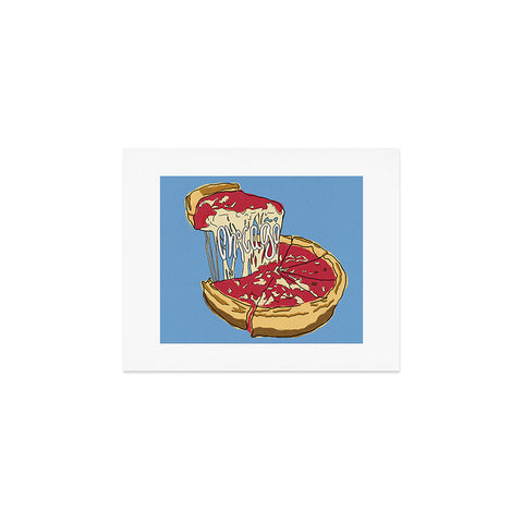 Society6 Design Studio Chicago Deep Dish Heart Art Print