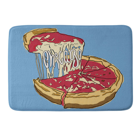Society6 Design Studio Chicago Deep Dish Heart Memory Foam Bath Mat