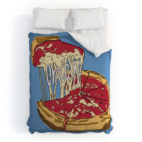 Society6 Design Studio Chicago Deep Dish Heart Comforter