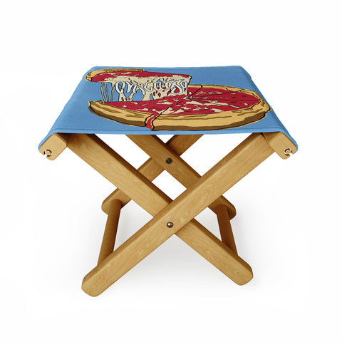 Society6 Design Studio Chicago Deep Dish Heart Folding Stool