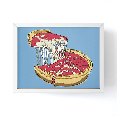 Society6 Design Studio Chicago Deep Dish Heart Framed Mini Art Print