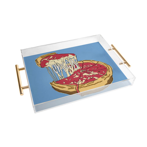 Society6 Design Studio Chicago Deep Dish Heart Acrylic Tray