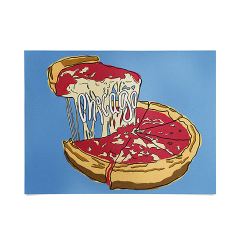 Society6 Design Studio Chicago Deep Dish Heart Poster