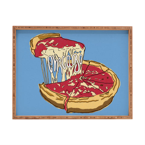 Society6 Design Studio Chicago Deep Dish Heart Rectangular Tray