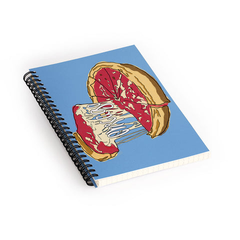 Society6 Design Studio Chicago Deep Dish Heart Spiral Notebook