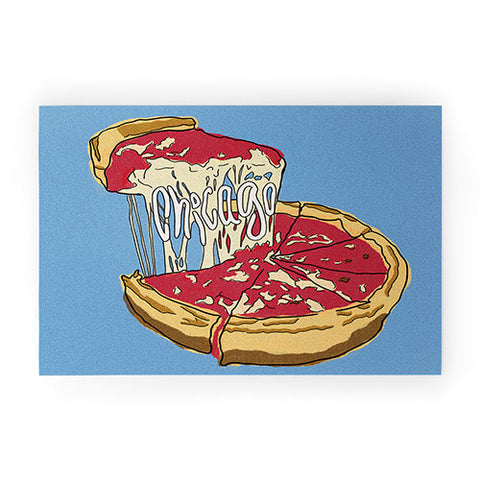 Society6 Design Studio Chicago Deep Dish Heart Welcome Mat