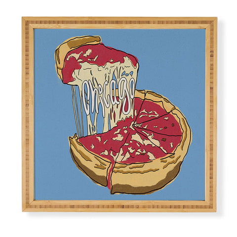Society6 Design Studio Chicago Deep Dish Heart Framed Wall Art