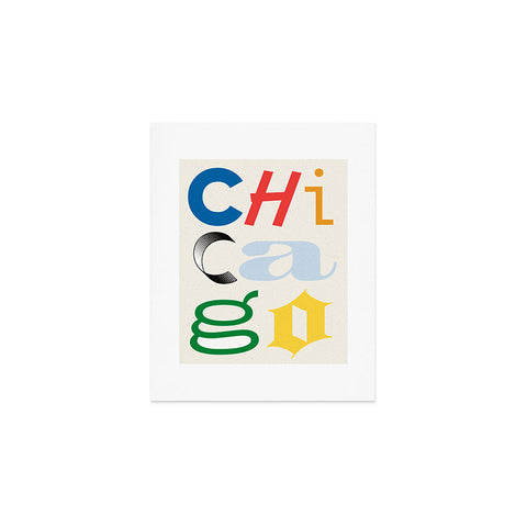 Society6 Design Studio Chicago Found Text Colors Art Print