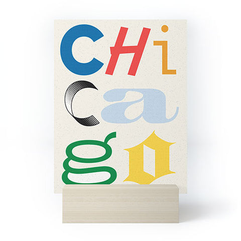 Society6 Design Studio Chicago Found Text Colors Mini Art Print