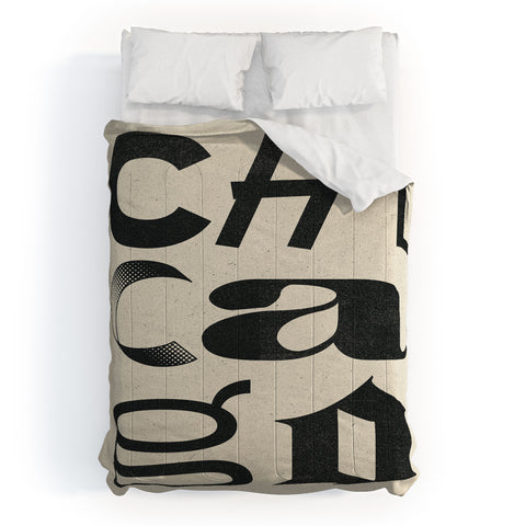 Society6 Design Studio Chicago Found Text Comforter