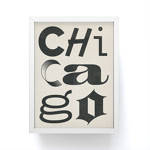 Society6 Design Studio Chicago Found Text Framed Mini Art Print