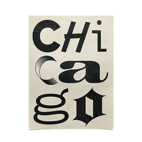Society6 Design Studio Chicago Found Text Poster