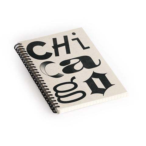 Society6 Design Studio Chicago Found Text Spiral Notebook