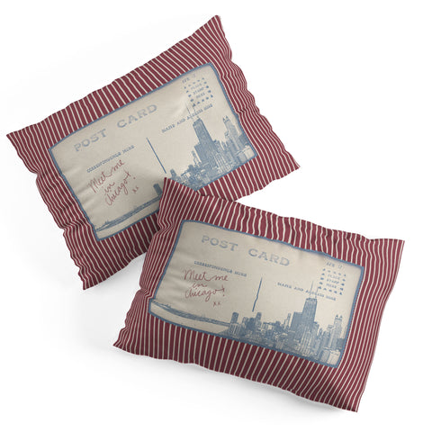 Society6 Design Studio Chicago Postcard Pillow Shams