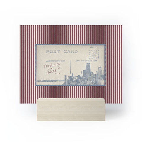 Society6 Design Studio Chicago Postcard Mini Art Print