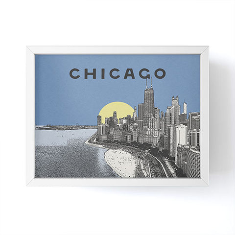 Society6 Design Studio Chicago Skyline Print Framed Mini Art Print