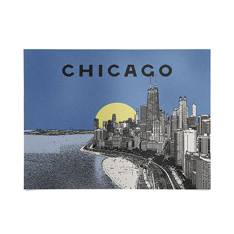 Society6 Design Studio Chicago Skyline Print Poster