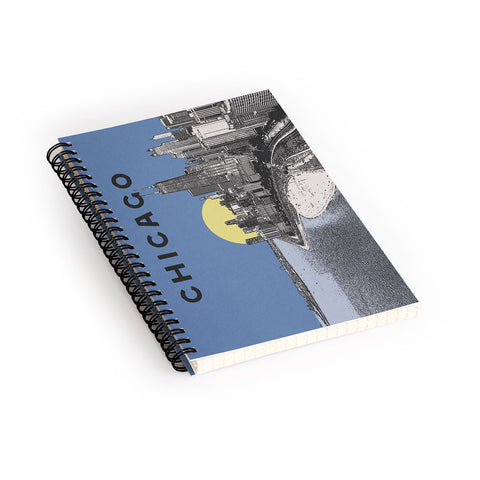 Society6 Design Studio Chicago Skyline Print Spiral Notebook